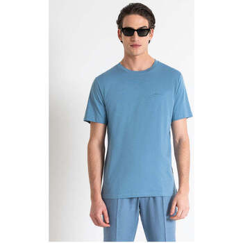 Textil Homem T-shirts e Pólos Antony Morato MMKS02366-FA100231-7127-3-1 Azul