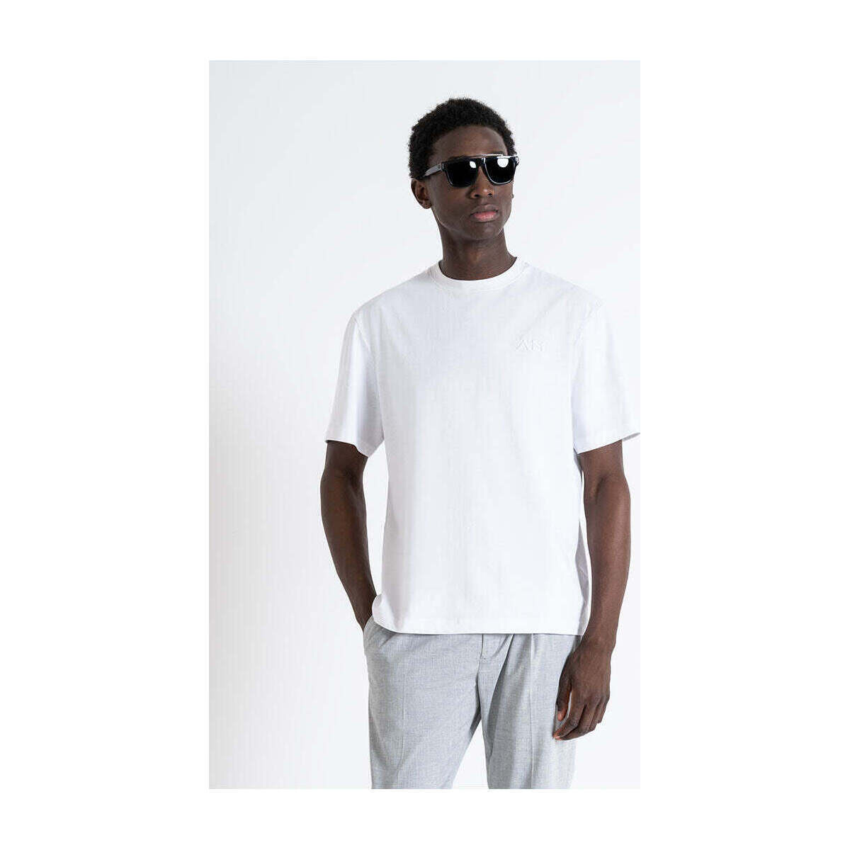 Textil Homem T-shirts e Pólos Antony Morato MMKS02390-FA100238-1011-18-1 Branco