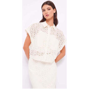 Textil Mulher camisas Gaudi 411FD45010-2109-1-1 Branco