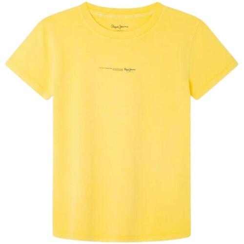 Textil Rapaz T-Shirt mangas curtas Pepe Herren jeans  Amarelo