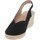 Sapatos Mulher Alpargatas Amelie Alpargatas em pele preta com cunha da Preto