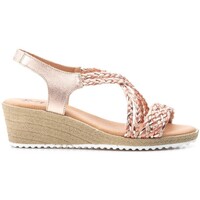 Sapatos Mulher Sandálias Cbp - Conbuenpie Sandálias de couro rosa com cunha para mulher da CBP Rosa