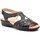 Sapatos Mulher Sandálias Cbp - Conbuenpie Sandálias anatómicas em pele preta da CBP Preto