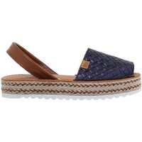 Sapatos Mulher Sandálias Blusandal |Abarcas menorquinas navy leather|Mulher Azul