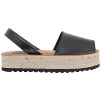 Sapatos Mulher Sandálias Blusandal |Abarcas menorquinas couro preto|Mulher Preto