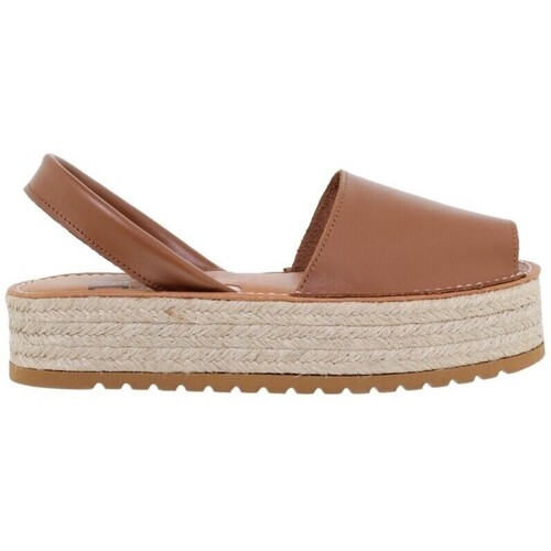 Sapatos Mulher Sandálias Blusandal |Sandálias menorquinas em pele castanha|Mulher Castanho