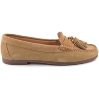 Sapatos Mulher Mocassins Casual Mocassins em pele castanha da Cáqui