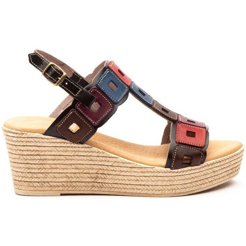 Sapatos Mulher Sandálias Cbp - Conbuenpie CBP | Sandálias altas de couro multicoloridas | Mulheres Multicolor