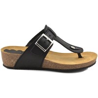 Sapatos Mulher Sandálias Blusandal Sandálias Bio Leather pretas da Preto