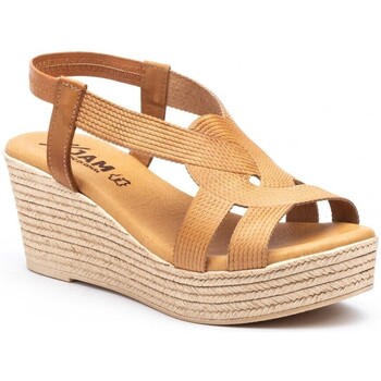 Sapatos Mulher Sandálias Calzados Dsd DSD : Sandálias altas em pele camel : Mulher Bege