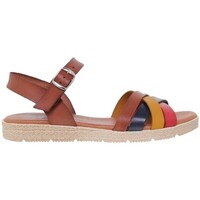Sapatos Mulher Sandálias Blusandal Sandálias rasas de couro multicoloridas da Multicolor