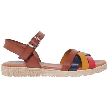 Sapatos Mulher Sandálias Blusandal Sandálias rasas de couro multicoloridas da Multicolor