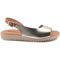 Sapatos Mulher Sandálias Blusandal Sandálias de couro douradas da Ouro
