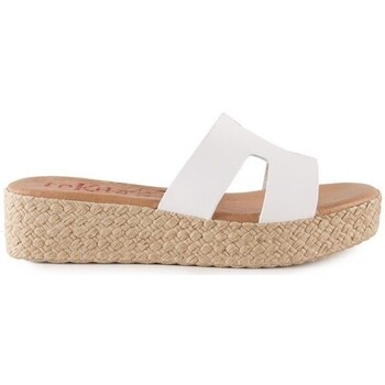 Sapatos Mulher Sandálias Tekila Sandálias de couro brancas com plataforma da Branco