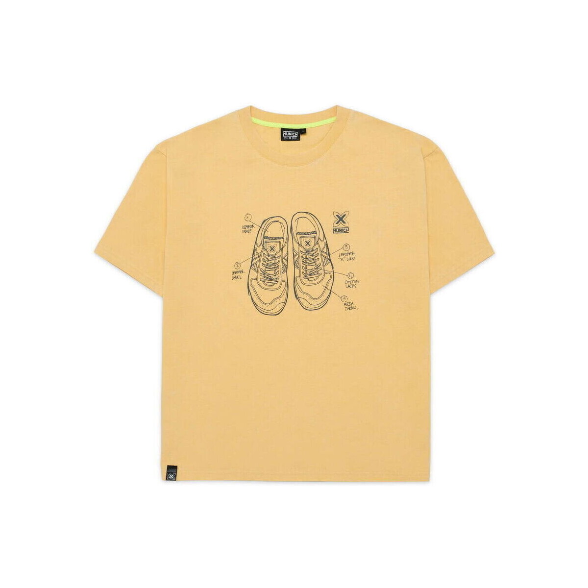 Textil Homem T-Shirt mangas curtas Munich T-shirt sneakers Amarelo