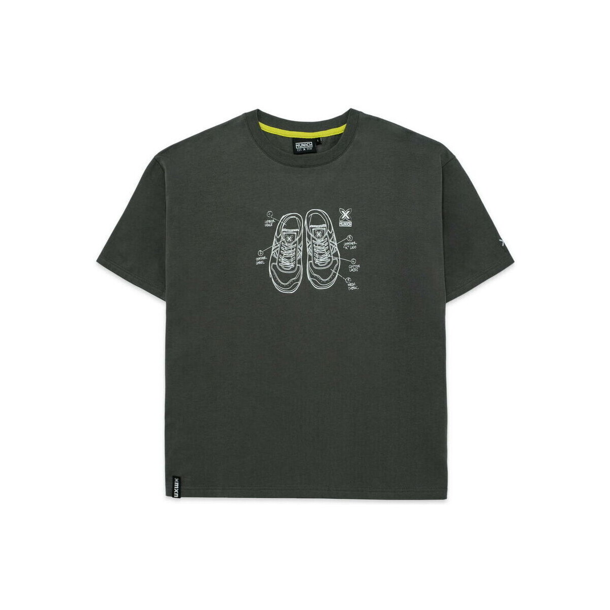 Textil Homem T-Shirt mangas curtas Munich T-shirt sneakers Cinza