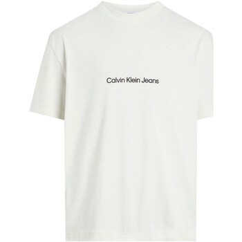 Textil Homem Polos mangas compridas Calvin Klein Jeans J30J325492 Branco
