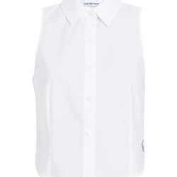 Textil Mulher camisas Calvin Klein Jeans J20J223129 Branco
