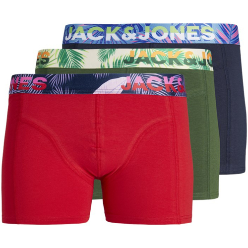 Roupa de interior Rapaz Boxer Jack & Jones 12250358 JACPAW TRUNKS 3 PACK JNR TRUE RED Multicolor