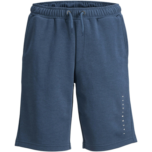 Textil Rapaz Shorts / Bermudas Jack & Jones 12249327 JPST JJESTAR SWEAT SHORTS GMS SN JNR ENSING BLUE Azul