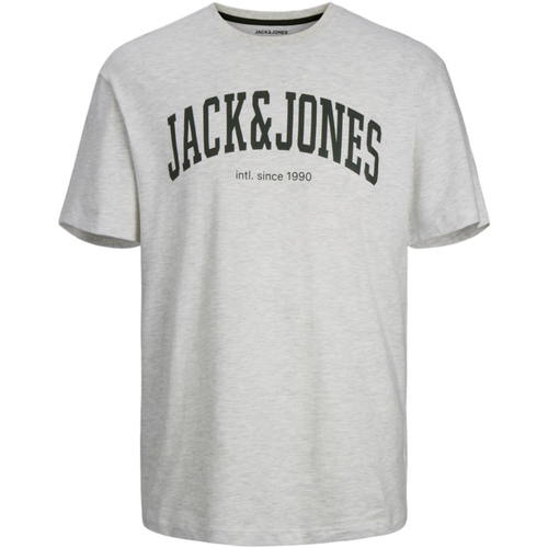 Textil Rapaz T-Shirt GOONS mangas curtas Jack & Jones 12237441 JJEJOSH TEE SS CREW NECK NOOS JNR WHITE MELANGE Cinza