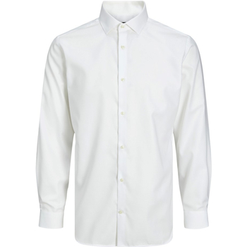 Textil Homem Camisas mangas comprida Jack & Jones 12227385 JPRBLAPARKER SHIRT L/S NOOS WHITE Branco