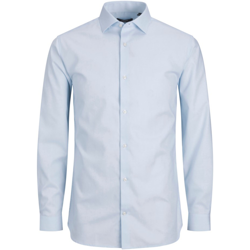 Textil Homem Camisas mangas comprida Jack & Jones 12227385 JPRBLAPARKER SHIRT L/S NOOS CASHMERE BLUE Azul