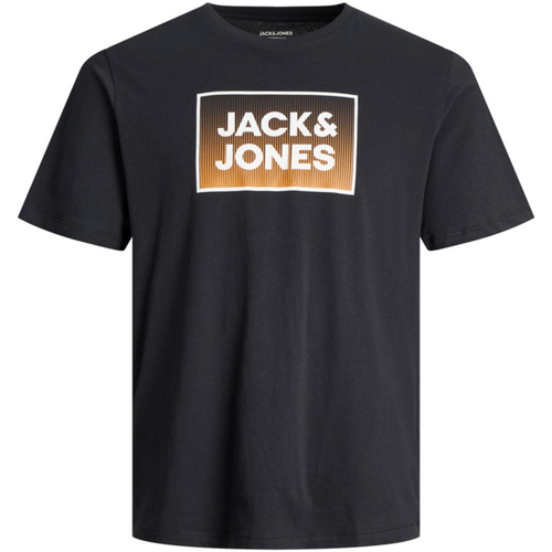 Textil Homem T-Shirt mangas curtas Jack & Jones 12249331 JJSTEEL TEE SS CREW NECK DARK NAVY Azul