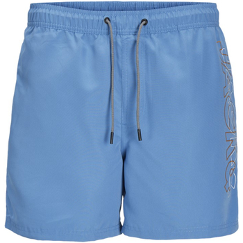Textil Rapaz Fatos e shorts de banho Jack & Jones 12256153 JPSTFIJI JJSWIM DOUBLE LOGO LY SN MNI PACIFIC COAST Azul