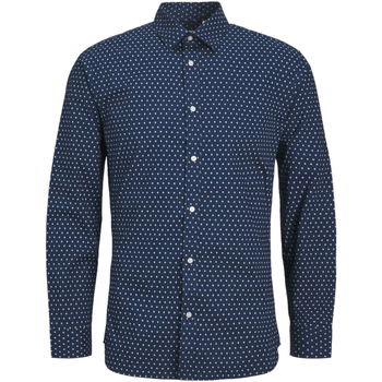 Textil Rapaz Camisas mangas comprida Les Tropéziennes par M Be 12255180 JJJOE PRINT SHIRT LS SS24 JNR MEDIEVAL BLUE Azul