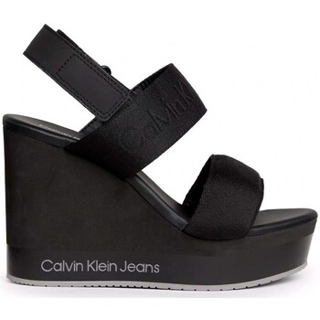 Sapatos Mulher Sandálias Calvin Klein Jeans Sandalias  en color negro para Preto