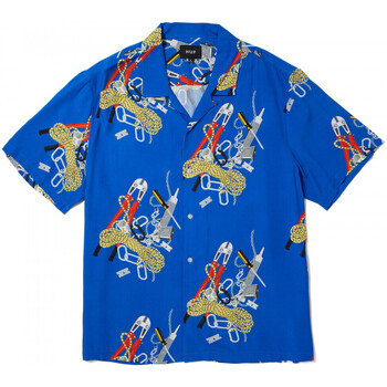 Textil Homem Camisas mangas comprida Huf Chemise skidrokyo ss resort top Azul