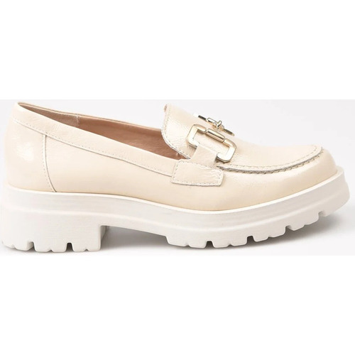 Sapatos Mulher Franklin & Marsh Pitillos Zapatos  Estribo Charol 5651 Crema Bege