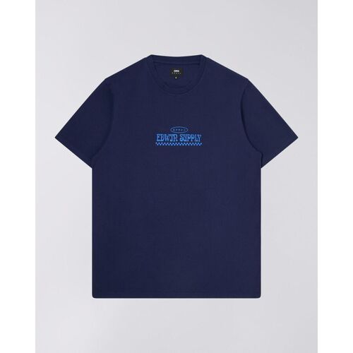 Textil Homem T-shirts e Pólos Edwin I033503.0DM.67. SHOW SOME-0DM.67 MARITIME BLUE Azul