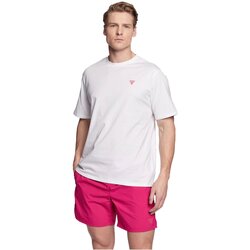 Textil Homem T-Shirt mangas curtas Guess F3GI00 K8HM0 Branco