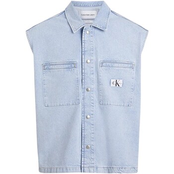 Textil Homem Camisas mangas comprida Calvin Klein Jeans J30J325309 Azul