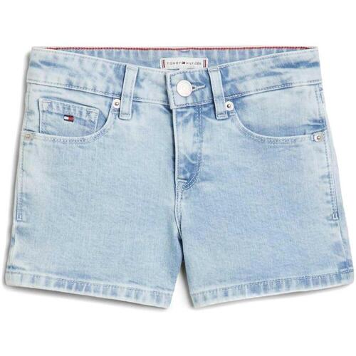 Textil Rapariga Shorts / Bermudas slides Tommy Hilfiger  Azul