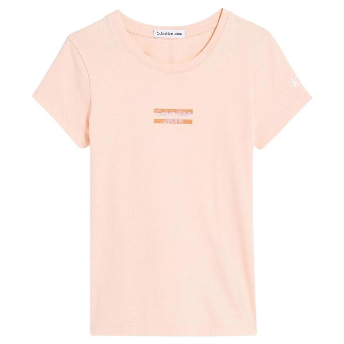 Textil Rapariga T-shirts e Pólos Calvin Klein Jeans  Rosa