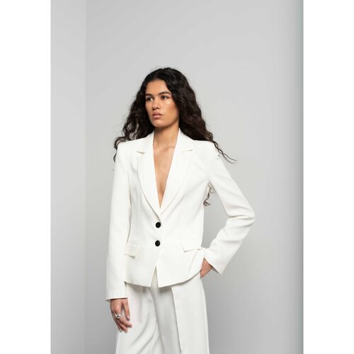 Textil Mulher Casacos/Blazers Póker De Damas Americana entallada Branco