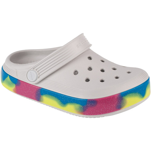 Sapatos Criança Chinelos Crocs Off Court Glitter Band Kids Clog Branco