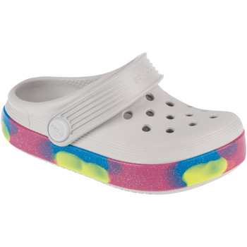 Sapatos Criança Chinelos Crocs Off Court Glitter Band Clog T Branco