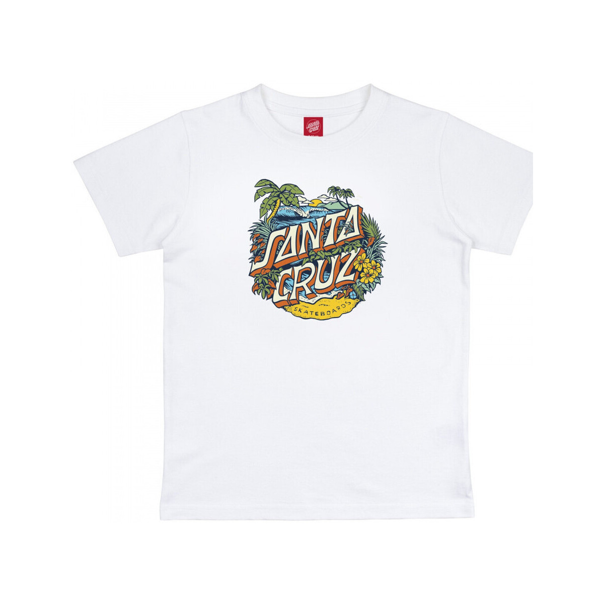 Textil Criança T-shirts e Pólos Santa Cruz Youth aloha dot front Branco