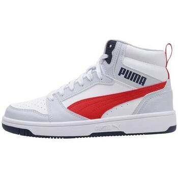 Sapatos Rapaz Sapatilhas Puma REBOUND V6 MID JR Cinza