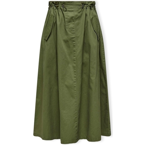 Textil Mulher Saias Only Saia Pamala Long - Capulet Olive Verde