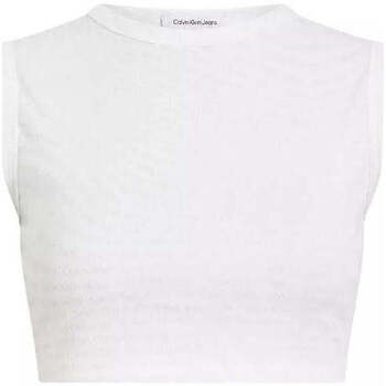 Textil Mulher T-shirts e Pólos Calvin Klein Jeans J20J223163-0K9-1-31 Branco