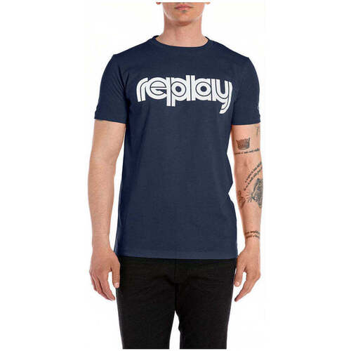 Textil Homem T-shirts e Pólos Replay M67540002660-271-3-1 Azul