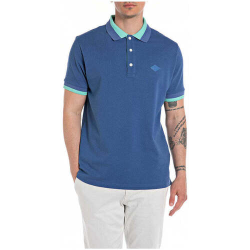 Textil Homem T-shirts e Pólos Replay M678000020623-690-3-1 Azul