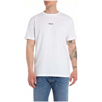 Textil Homem T-shirts e Pólos Replay M67950002660-001-1-1 Branco