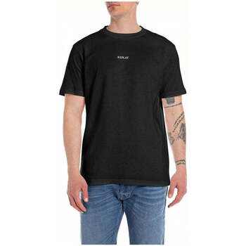 Textil Homem T-shirts e Pólos Replay M67950002660-098-2-1 Preto