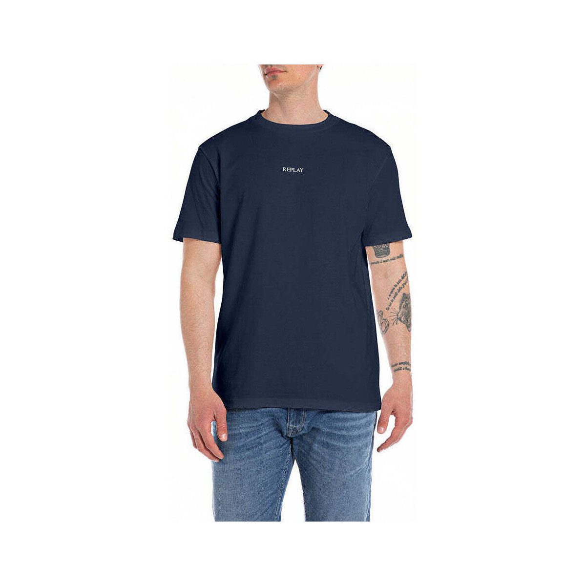 Textil Homem T-shirts e Pólos Replay M67950002660-271-3-1 Azul